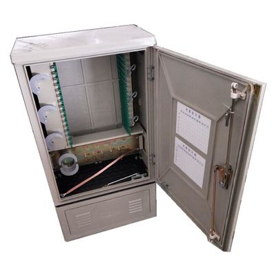 Kualitas  FC SMC Fiber Optic Cabinet FDH Outdoor Fiber Distribution Cabinet 144 Core pabrik