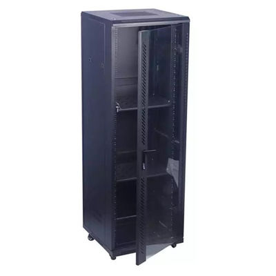 Kualitas  37U Floor Standing Server Rack Cabinet SPCC IP20 Cold Rolled Steel pabrik