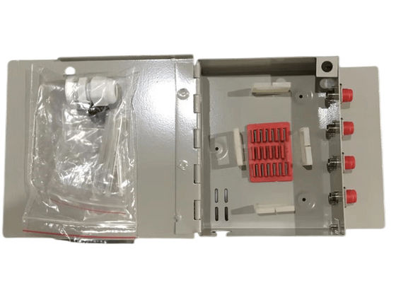 Kualitas  FTTH Mini Wall Mount Fiber Optic Terminal Box 8Port SC / LC / ST / FC pabrik