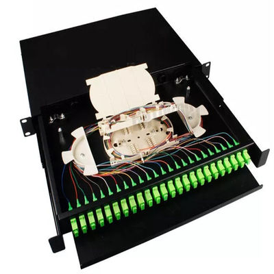 1U 19 &quot;24 Port SC Simplex/LC Duplex Fiber Optic Rack Mount Enclosure Fiber Patch Panel-Bongkar