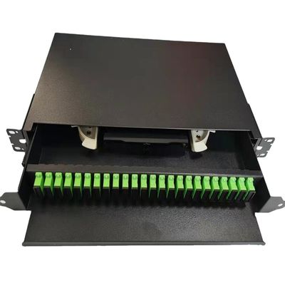 1U 19 &quot;24 Port SC Simplex/LC Duplex Fiber Optic Rack Mount Enclosure Fiber Patch Panel-Bongkar