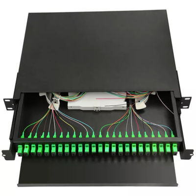 1U 19 &quot;24 Port SC Simplex/LC Duplex Fiber Optic Rack Mount Enclosure Fiber Patch Panel-Bongkar