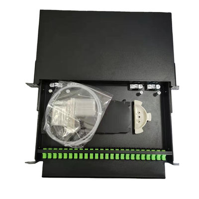 1U 19 &quot;24 Port SC Simplex/LC Duplex Fiber Optic Rack Mount Enclosure Fiber Patch Panel-Bongkar
