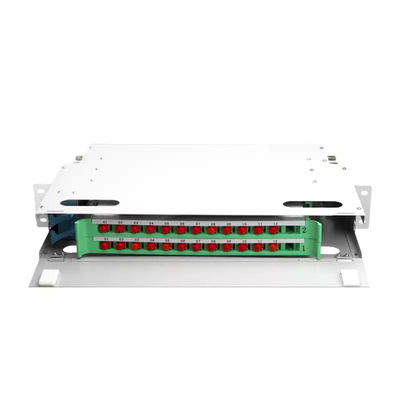 FTTH 1U Fiber Panel 24 Core 19 Inch Rack Patch Panel Unit ODF