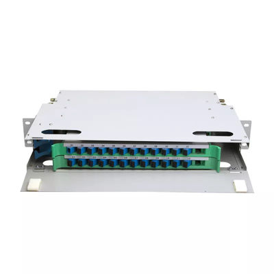 FTTH 1U Fiber Panel 24 Core 19 Inch Rack Patch Panel Unit ODF
