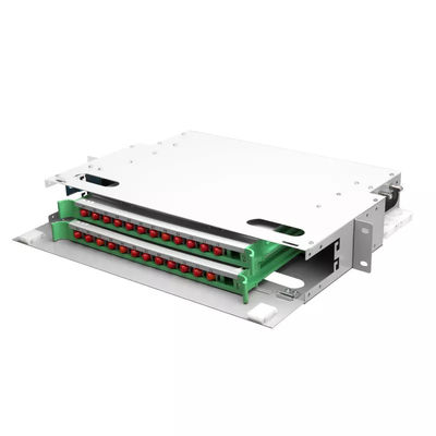 FTTH 1U Fiber Panel 24 Core 19 Inch Rack Patch Panel Unit ODF