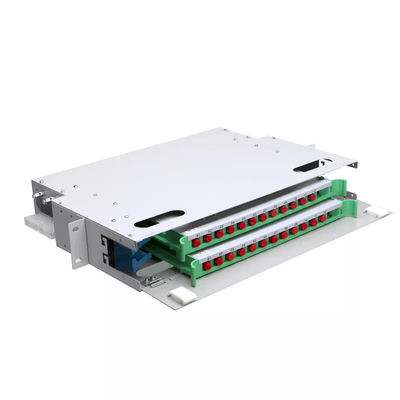 FTTH 1U Fiber Panel 24 Core 19 Inch Rack Patch Panel Unit ODF