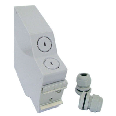Plastik ABS Din Rail Mount Kotak Terminal Serat Optik 12 Adaptor Lc/Upc Simplex