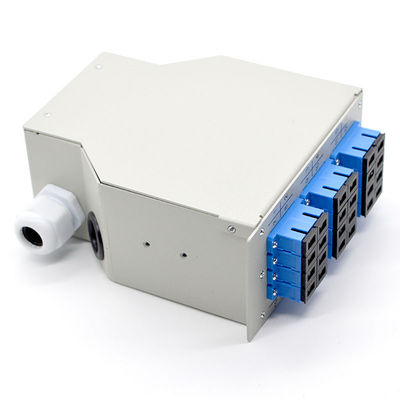24fibers Din-Rail Fiber Optic Termination Box Cold-Roll Steel 12 Ports Sc Duplex