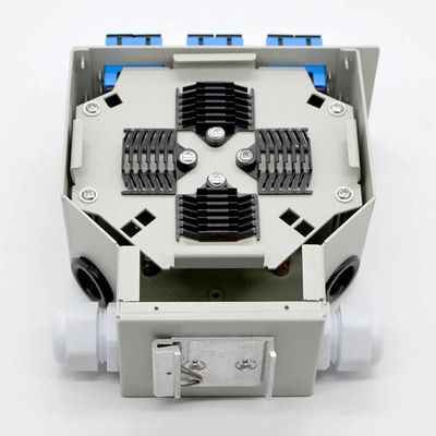 24fibers Din-Rail Fiber Optic Termination Box Cold-Roll Steel 12 Ports Sc Duplex