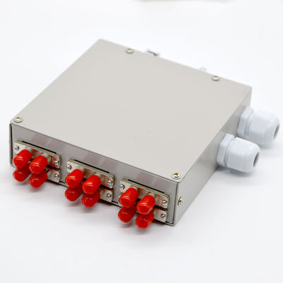 12core Fiber Optic DIN Rail Mount Enclosure Dengan Adaptor St Duplex