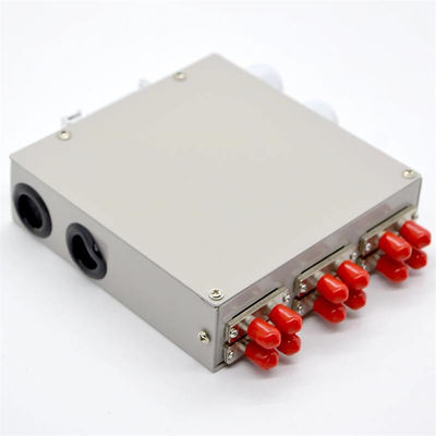12core Fiber Optic DIN Rail Mount Enclosure Dengan Adaptor St Duplex
