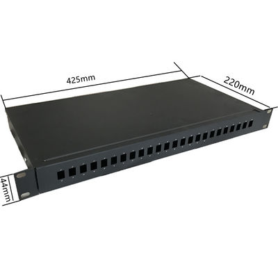 Fixed Rack Mount Fiber Optic Patch Panel 1U 19 "24 Port ODF SC Simplex Adapter