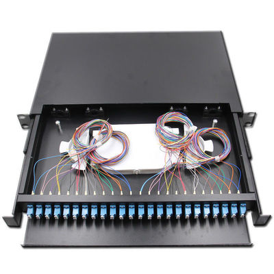 ODF 24 Port Fiber Optic Patch Panel Enclosure Box 24Core Drawer Joint