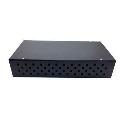 Cold Roll Steel Rack Fiber Optic Patch Panel 0.8mm Tebal 2U Adaptor FC