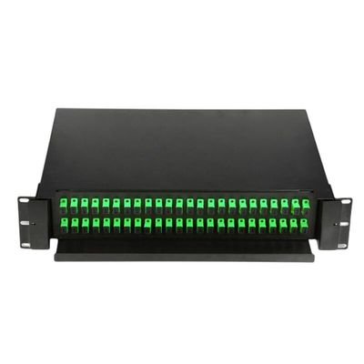 48 Ports 2U Fiber Optic Enclosure SC Simplex / LC Duplex Sliding Patch Panel