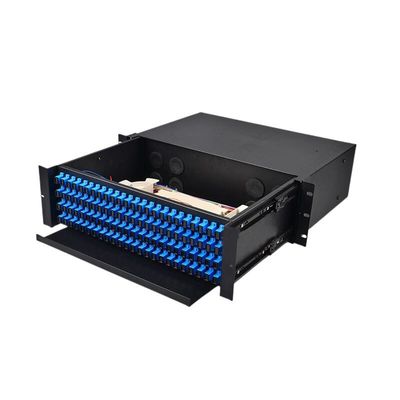 3u 3ru 19 &quot;ODF 96 Fiber Optic Rack Mounted Enclosure Drawer Type Patch Panel