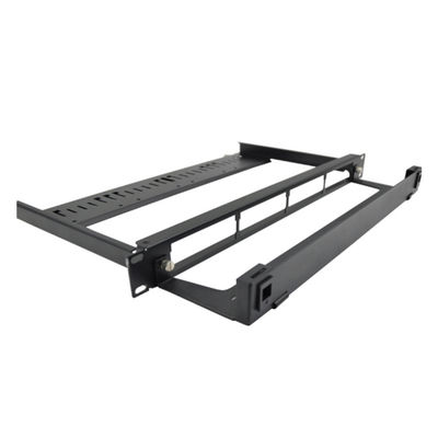 96 Core MPO Cassette Patch Panel LC 1U Enclosure Rack Mount Black