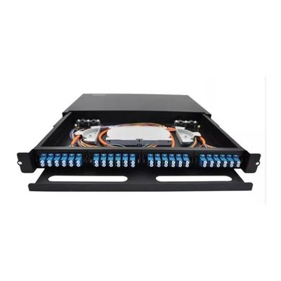 MPO Rack Mount Fiber Panel Enclosure 24 Port LC Fiber Patch Panel 1U