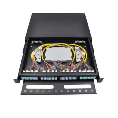 96FO MPO MTP Patch Panel LC Duplex 1U Fiber Patch Panel 12 Slot