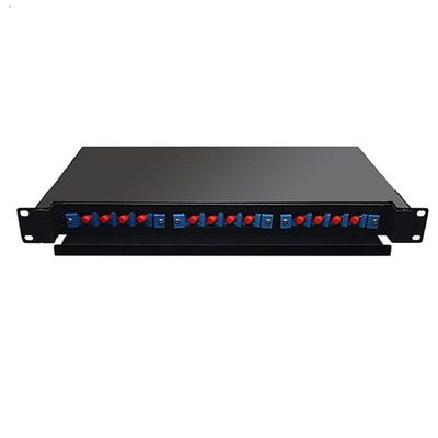 Panel Patch Serat Optik 19 &quot;24 Port Indoor Rack Mount 1U ODF 24 Core