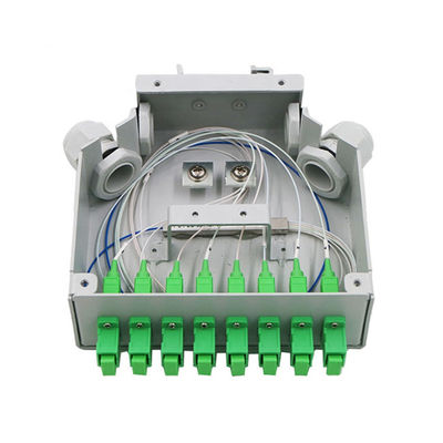 8 Fibers Sc/Apc Fiber Optic Din Rail Terminal Box Grey Cold Rolled Steel