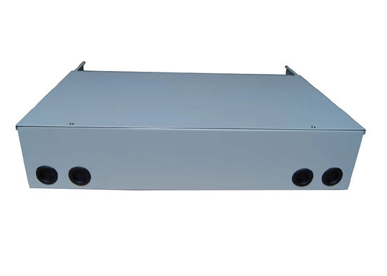 Rack Mounted ODF Fiber Termination Fixed 2U 48 Core Fiber Optic Termination Box