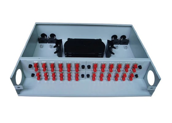 Rack Mounted ODF Fiber Termination Fixed 2U 48 Core Fiber Optic Termination Box