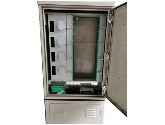 Kabinet Distribusi Luar Ruangan Kabinet Serat Optik yang Dipasang Pedestal IP65