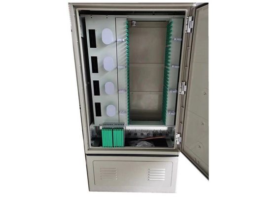 Kabinet Distribusi Luar Ruangan Kabinet Serat Optik yang Dipasang Pedestal IP65