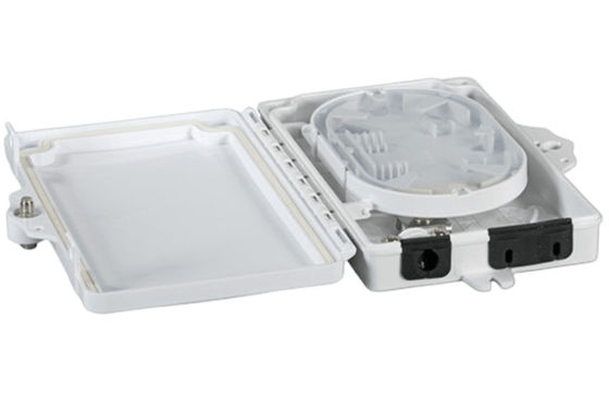 Kotak Terminal Serat Optik 2Port FTTH Outdoor / Indoor PC Bahan ABS Abu-abu Muda