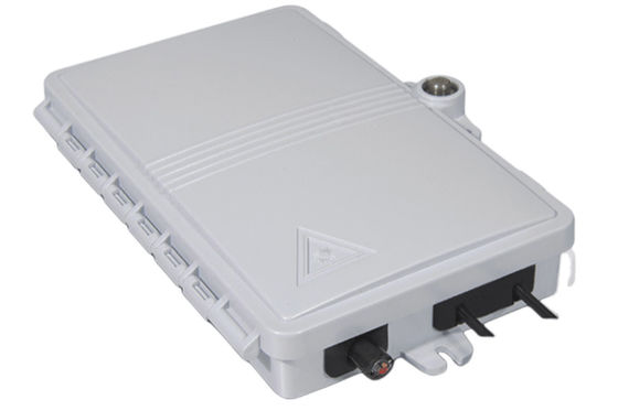 Kotak Terminal Serat Optik 2Port FTTH Outdoor / Indoor PC Bahan ABS Abu-abu Muda