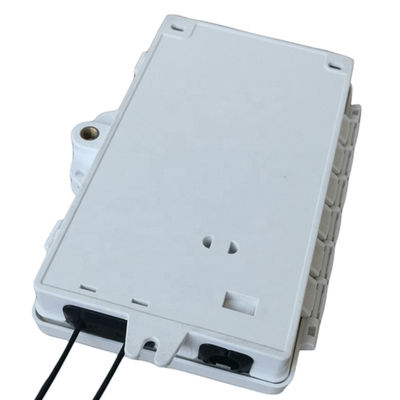 Kotak Terminal Serat Optik 2Port FTTH Outdoor / Indoor PC Bahan ABS Abu-abu Muda