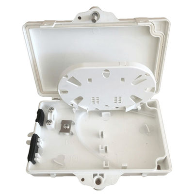 Kotak Terminal Serat Optik 2Port FTTH Outdoor / Indoor PC Bahan ABS Abu-abu Muda