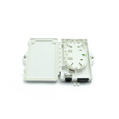 Kotak Terminal Serat Optik 2Port FTTH Outdoor / Indoor PC Bahan ABS Abu-abu Muda