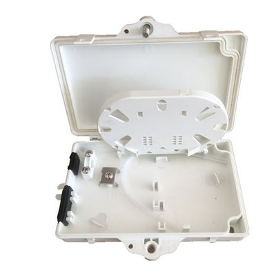 Kotak Terminal Serat Optik 2Port FTTH Outdoor / Indoor PC Bahan ABS Abu-abu Muda