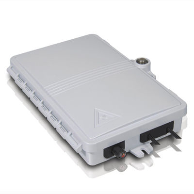 Kotak Terminal Serat Optik 2Port FTTH Outdoor / Indoor PC Bahan ABS Abu-abu Muda