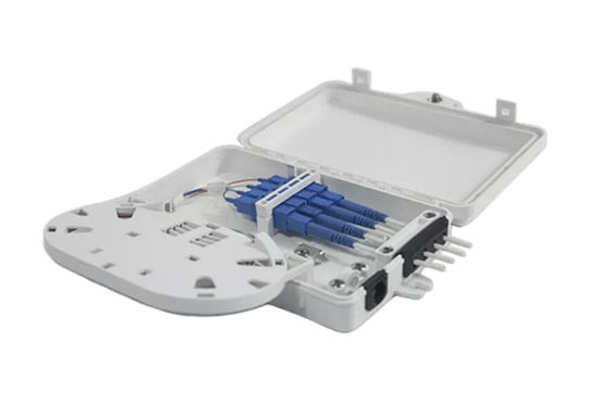 Kotak Terminal Serat Optik 4Port SC Simplex SM Kabel Putih Tahan Air IP-66