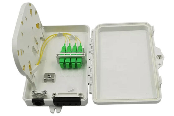 Kotak Terminal Serat Optik 4Port SC Simplex SM Kabel Putih Tahan Air IP-66