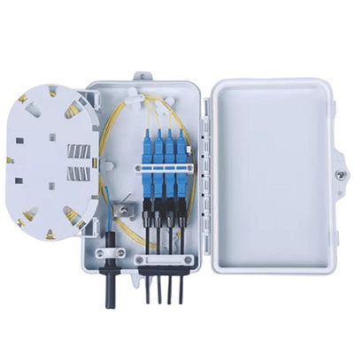 Kotak Terminal Serat Optik 4Port SC Simplex SM Kabel Putih Tahan Air IP-66