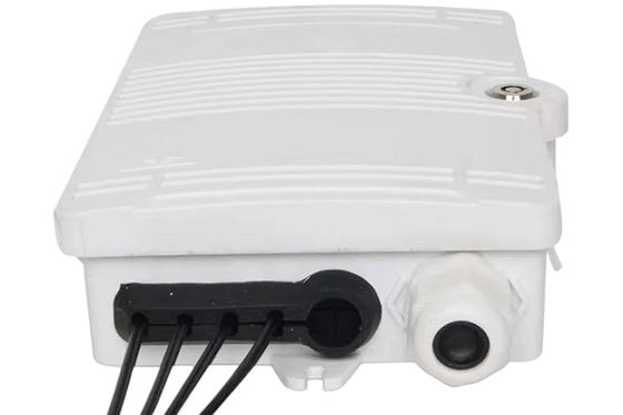 Kotak Terminal Serat Optik 4Port SC UPC SX SM Putih IP66 Untuk Telekomunikasi