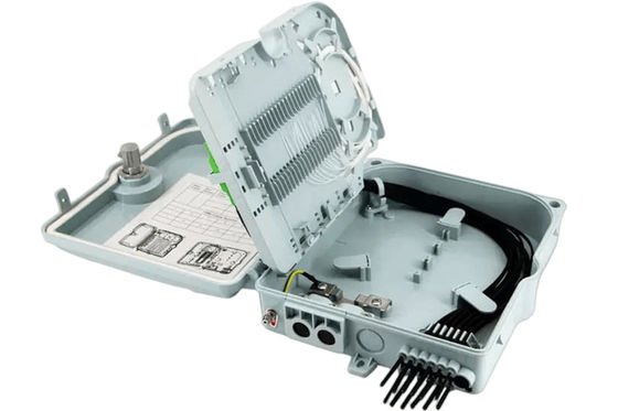 Kotak Terminal Serat Optik 12Port SC / LC / ST / FC IP-66 UPC / APC Abu-abu Muda FTTH