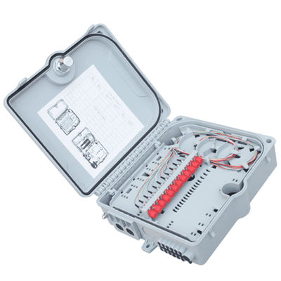 Kotak Terminal Serat Optik 12Port SC / LC / ST / FC IP-66 UPC / APC Abu-abu Muda FTTH