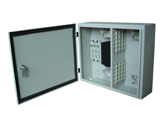 48F Wall Mount Fiber Enclosure IP65 ODF Kotak Distribusi Optik Luar Ruangan 48 Port