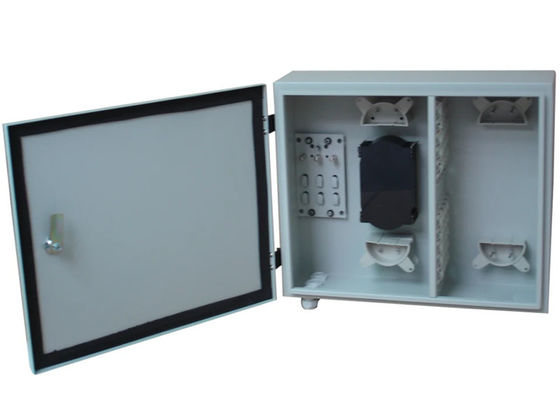 48F Wall Mount Fiber Enclosure IP65 ODF Kotak Distribusi Optik Luar Ruangan 48 Port