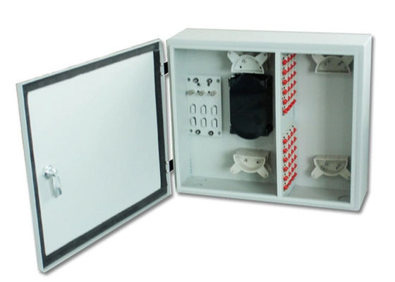 48F Wall Mount Fiber Enclosure IP65 ODF Kotak Distribusi Optik Luar Ruangan 48 Port