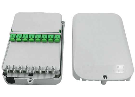 16Core Splitter FTTH Distribution Box UPC / APC Wall Mount Light Grey