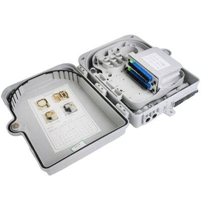16F 1x16 Kotak Splitter Serat Optik Tahan Air Dinding Mount Splitter IP66