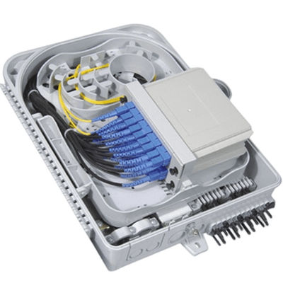 16F 1x16 Kotak Splitter Serat Optik Tahan Air Dinding Mount Splitter IP66