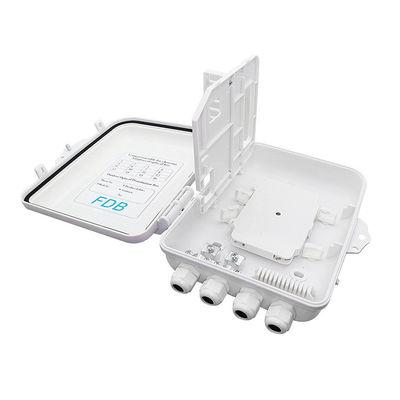 SC 1x8 PLC Kotak Pemisah Serat Optik IP65 12Cores Terpasang di Dinding